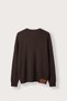 Men's Oversize Henley Collar Knit Sweater Brown - 2