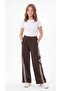 Palazo Long-Cut Cargo Pants with Pockets and Striped Sides, Printed Girls' Sweatpants - 3