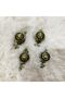 4 Pack Antique Brass Cabinet Knobs, Round Drawer Knobs with Backplate, Comfortable Grip, Dec - 6