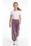 Girls' Sweatpants with Bow and Ribbon Trim - 2