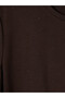 Two Mt Shop Quality Lcw Everyday Brown Stone Standard & Regular Three Quarter Sleeve Women's T-Shirt - 6