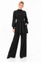 Sequin Embroidered Elastic Waist Tunic Trouser Set - 2