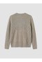 Ozmarka New Season Brown Crew Neck Ribbed Men's Knitwear Sweater - 6
