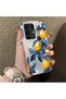 Infinix Note 50 Pro Plus Compatible Yellow Lemon Blue Leaf White Small Flower Shock Absorbing Protection