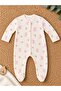 Newborn Girl Baby 100% Cotton Patterned 2-Piece Jumpsuit Set with Booties 3-6 Months - 4