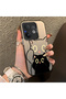 Vivo V60 Compatible Simple Striped Cute Black Cat Impact Wear-Resistant Art Print