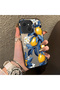 Tecno Spark 40C Compatible Yellow Lemon Blue Leaf White Small Flower Shock Absorbing Protection