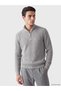 Peak New Season Gray Stand Collar Men's Knitwear Sweater