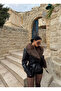 Brown Fur Collared Leather Coat - 5