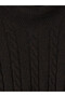 Ozmarka New Season Black Turtleneck Patterned Men's Knitwear Sweater - 6
