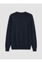 Ozmarka New Season Navy Blue V-Neck Men's Knitwear Sweater - 5