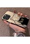 iPhone 16 Pro Compatible Simple Striped Cute Black Cat Impact Wear-Resistant Art Print - 2