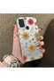 Samsung Galaxy A21S Compatible Colorful Multicolor Daisy Plants Retro Hand Drawn Flower Print