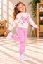 Girl's Butterfly Patterned Sweatshirt Tracksuit Set – Floral Patterned 2-Piece Sports Set