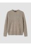 Ozmarka New Season Brown Crew Neck Ribbed Men's Knitwear Sweater - 5