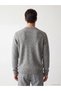 Özmarka New Season Gray Polo Collar Patterned Men's Knitwear Sweater - 3