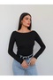 Kayık Yaka Slim Fit Blouse - 3