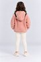 Girl's Plush Hooded Sweatshirt with Pretty Embroidery, Toy Accessories and Bag, Winter Top Ak4130 - 4