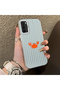 Oppo A55 4g Compatible Simple Striped Cartoon Little Red Crab Crash Impact Protected Drawing