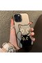iPhone 13 Pro Max Compatible Simple Striped Cute Black Cat Impact Wear-Resistant Art Print