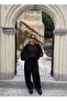 Black Crew Neck Modal Double Set - 5