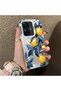 Realme C55 Compatible Yellow Lemon Blue Leaf White Small Flower Shock Absorbing Protection