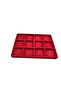 Canada Model Suede Fabric Red Color 34 cm / 24 cm Twelve Compartments Drawer Jewelry Stand