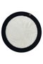 Moon Series Jute Edged Round Plush Bath Mat |   Non-Slip Base Washable Mat (13 Colors)