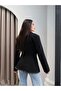 Stone Embellished Belted Blazer Jacket - 5
