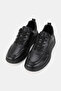 Men's Black Genuine Natural Leather 39-45 Size Eva Sole Lace-Up Daily Shoes - 2