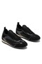 Women's Black Suede and Patent Leather Detailed Stretch Socks Casual Sneaker