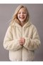 Hooded Faux Fur Coat for Girls