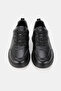 Men's Black Genuine Natural Leather 39-45 Size Eva Sole Lace-Up Daily Shoes - 4