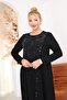 Plus Size Buttoned Pleated Dress - 6