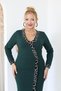 Plus Size Double Breasted Collar Crepe Fabric Evening Dress - 8