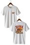 Lucky Leopard Printed Oversize Unisex T-Shirt – Front and Back Printed Vintage Streetwear T-Shirt - 2