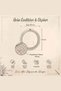 Moon Series Jute Edged Patterned Round Plush Mat 60X60 cm |   Non-Slip Base Bath Mat - 3