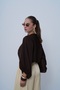 Women's Brown Balloon Sleeve Detailed Knitwear Blouse - 4