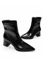 Women's Pointed Toe 7cm Thick Heel Boots - 3