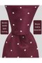 White Dot Patterned Claret Red Silk Tie – 8 cm Wide - 2