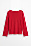 Dark Red Thin Knitwear Blouse - 3