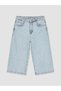 Floral Embroidered Girls' Jean Shorts - 3