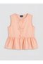 Girls' Peplum Blouse with Bow Detail