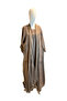 Women's Natural Linen Sleeveless Dress & Silk Blend Tassel Detailed Long Kimono Jacket Set - 3