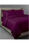 6 pcs Striped Duvet Cover Set Super king Size 240x260 Bedding Set – 1 Fitted Sheet, 1 Quilt Cover, 4 Pillowcases, Purple