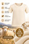 Children's Unisex Wool Undershirt Short Sleeve Thermal Underwear Interlock Knit Winter 1-10 Years - 6