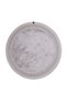 Moon Series Jute Edged Patterned Round Plush Mat 60X60 cm |   Non-Slip Base Bath Mat