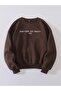 Everything Has Beauty Printed Cotton 3 Thread Threaded Crew Neck Oversize Sweatshirt