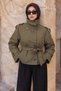 High Collar Short Trench Coat Tsd260329 Khaki - 3