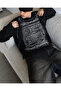 Vintage Harajuku Graffiti Patterned Unisex Oversize Black Sweatshirt - 2